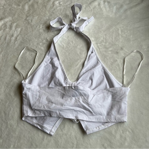H&M White HalterNeck Drawstring Top - Picture 5 of 7